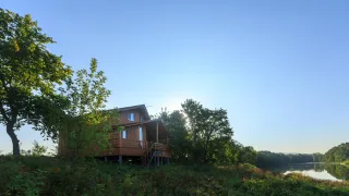 Cabin overlooking river