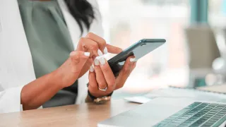 Woman using phone 